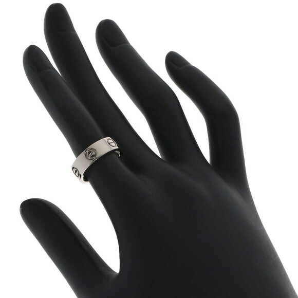 CARTIER 18k Silver Love Ring #49 - Picture 6 of 7